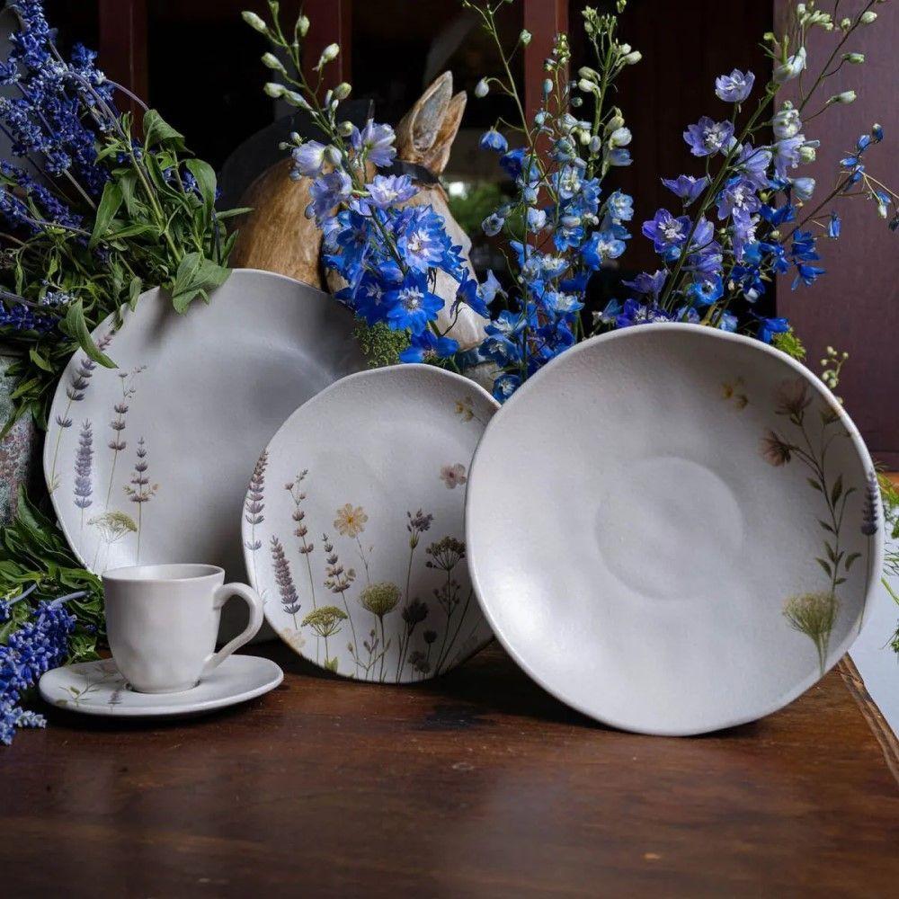 Conjunto De Pratos Fundos 06 Peças Orgânico Lavanda Porto Brasil - 4