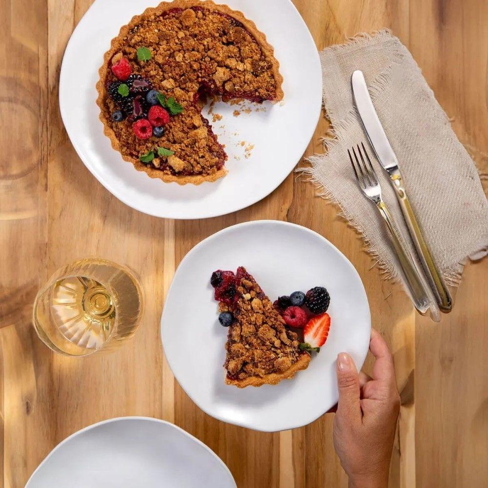 Jogo De Pratos 18 Peças Orgânico New White Porto Brasil - 5