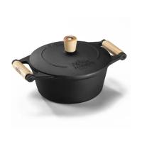 Caçarola Tradição 16 Cm 1,2 L Em Ferro Fundido E Alça De Madeira Panela Mineira - 1