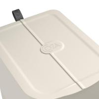 Lixeira Com Pedal Borboleta 20l Bege Com Alça Cinza Coza - 7