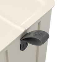 Lixeira Com Pedal Borboleta 20l Bege Com Alça Cinza Coza - 8