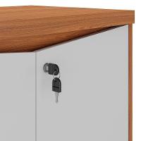 Balcão Para Escritório 74cm 2 Portas Rayly Freijó Branco A06 Mpozenato - 6