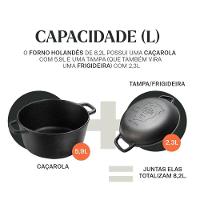 Panela Forno Holandes Mg 28 Cm 8,2 L Em Ferro Fundido Panela Mineira - 2