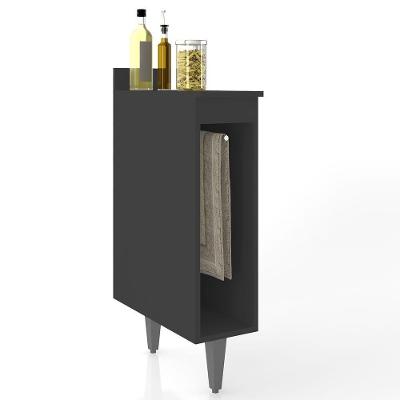 Balcão De Cozinha Porta Pano 20cm Pérola Z34 PretoMpozenato