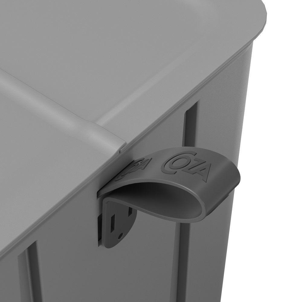 Lixeira Com Pedal Borboleta 20l Cinza Com Alça Chumbo Coza - 8