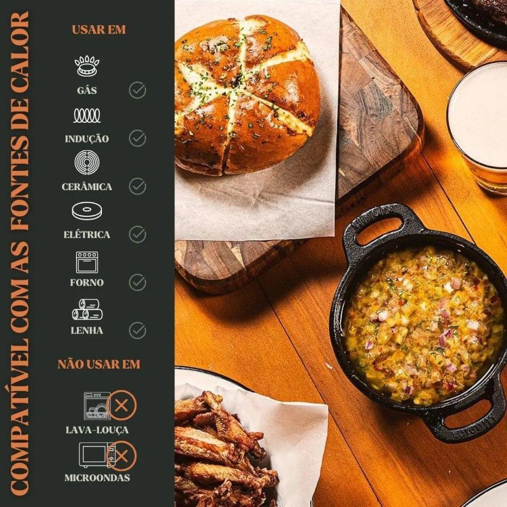 Kit 4 Caçarolas Mineirinha 10 Cm 300ml Em Ferro Fundido Panela Mineira - 4