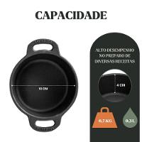 Kit 4 Caçarolas Mineirinha 10 Cm 300ml Em Ferro Fundido Panela Mineira - 3