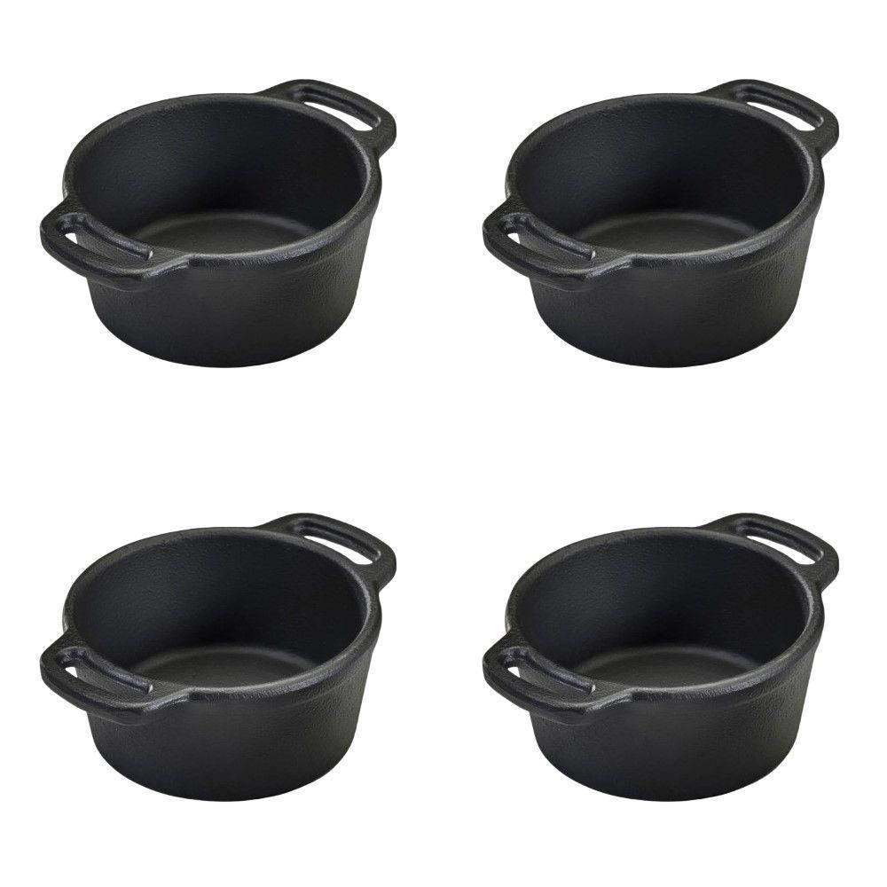 Kit 4 Caçarolas Miniatura 6 Cm 100ml Em Ferro Fundido Panela Mineira - 1