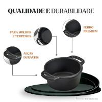 Kit 4 Caçarolas Miniatura 6 Cm 100ml Em Ferro Fundido Panela Mineira