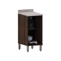 Balcão De Cozinha 40cm 1 Porta E Com Tampo Luna Luciane Móv Nogueira Dourado-cinammon - 2