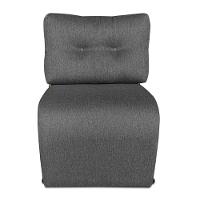 Poltrona Luxo Aurora Linho Grafite Base De Ferro Dourado - Pallazio - 3