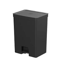 Lixeira Com Pedal Trium 46 L + 4 L Preto Ou - 1