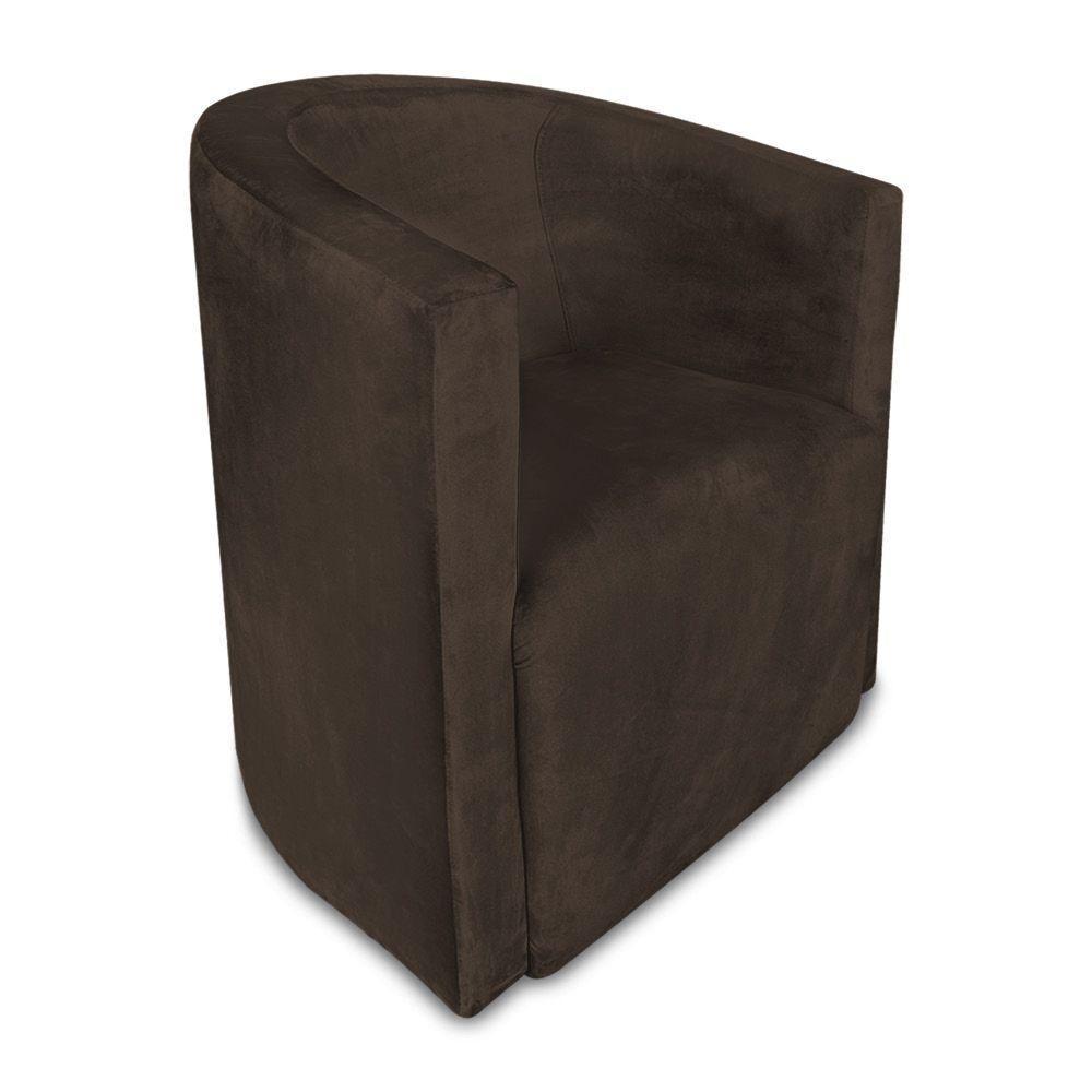 Kit 02 Poltronas Decorativa Lyon Veludo Marrom - Pallazio - 3