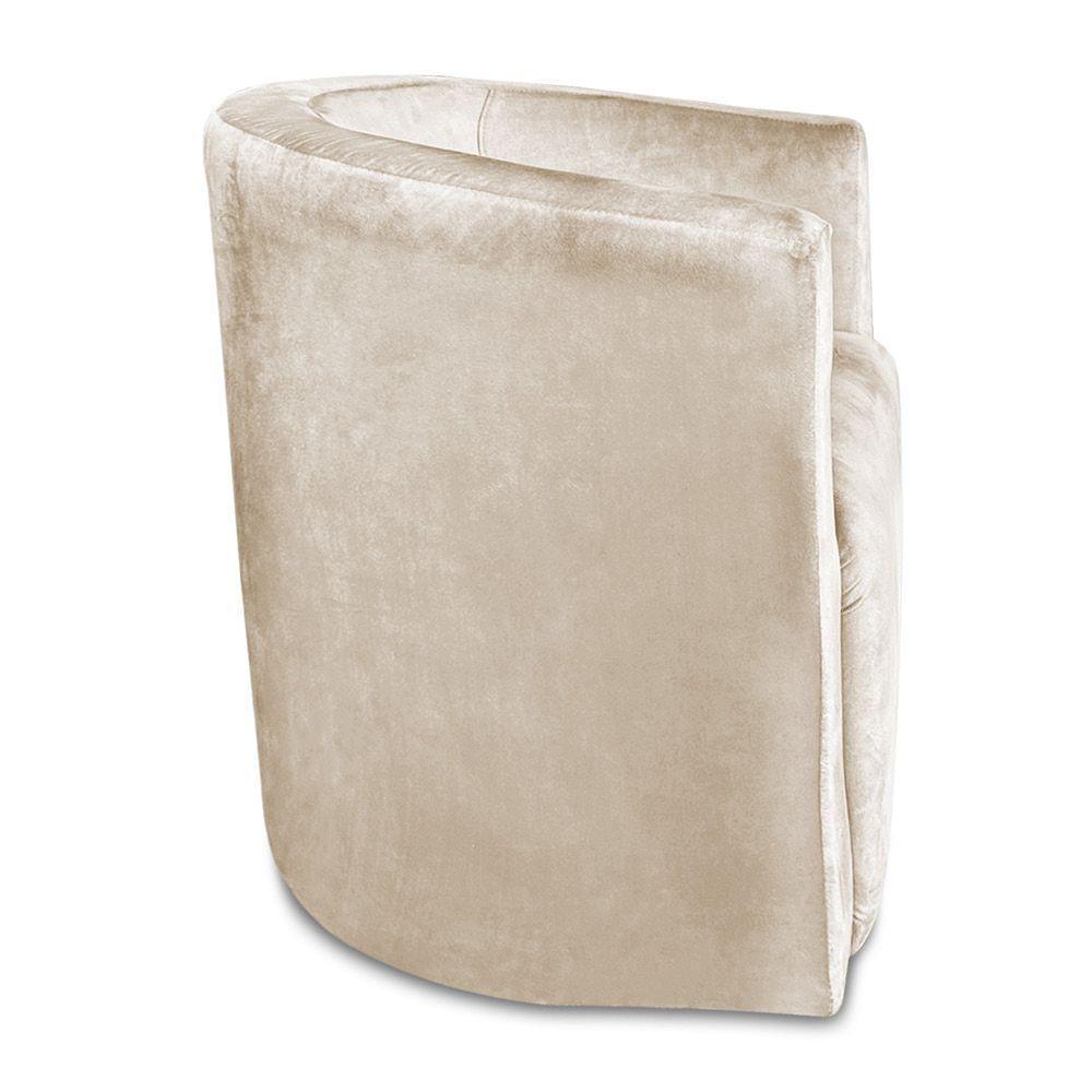 Kit 02 Poltronas Decorativa Lyon Veludo - Pallazio Cor Marrom - 5