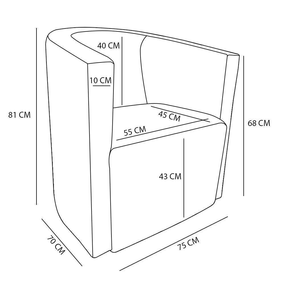 Kit 02 Poltronas Decorativa Lyon Veludo - Pallazio Cor Marrom - 6