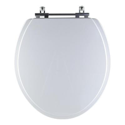 Tampa Vaso Sanitário Madeira Laqueada Oval Convencional Branco Para Bacia Deca
