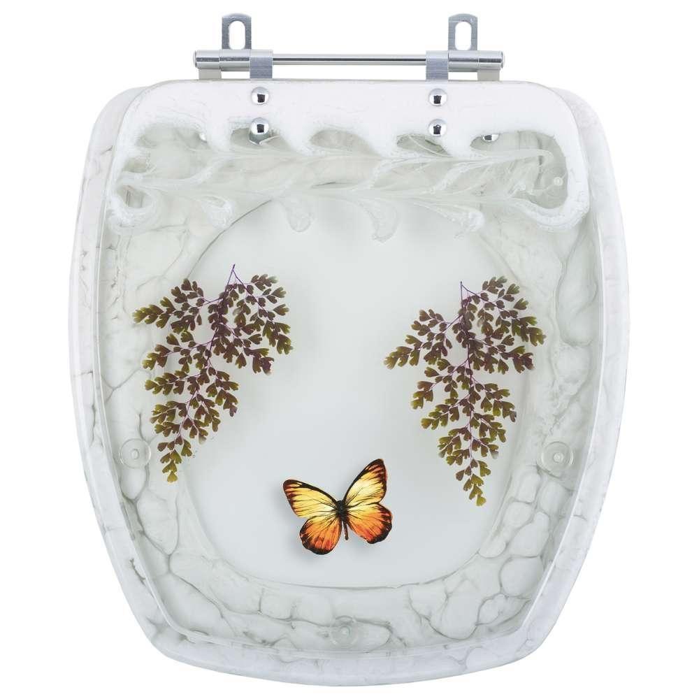 Tampa De Vaso Sanitário Decorado Amarilis Branco Para Bacia Fiori - 1