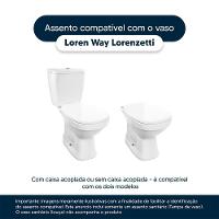 Tampa De Vaso Sanitário Loren Way Preto Para Bacia Lorenzetti