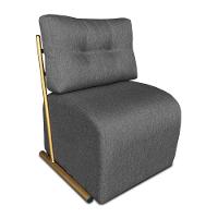 Kit 2 Poltronas Luxo Aurora Linho Grafite Base De Ferro Dourado - Pallazio - 3