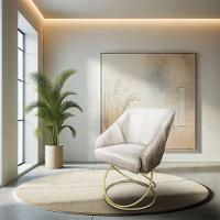 Kit 2 Poltronas Luxo Alana Suede Base De Ferro Dourado - Pallazio Cor Preto - 2