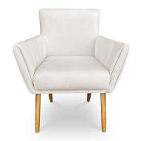 Kit 2 Poltronas Decorativa Leticia Suede Pés Palito Castanho - Pallazio Cor Marrom - 3