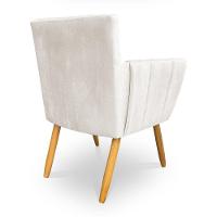 Kit 2 Poltronas Decorativa Leticia Suede Pés Palito Castanho - Pallazio Cor Marrom - 6