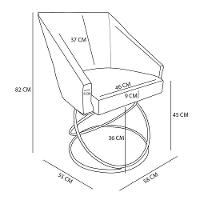 Kit 2 Poltronas Luxo Alana Suede Base De Ferro Dourado - Pallazio Cor Marrom Rato - 7