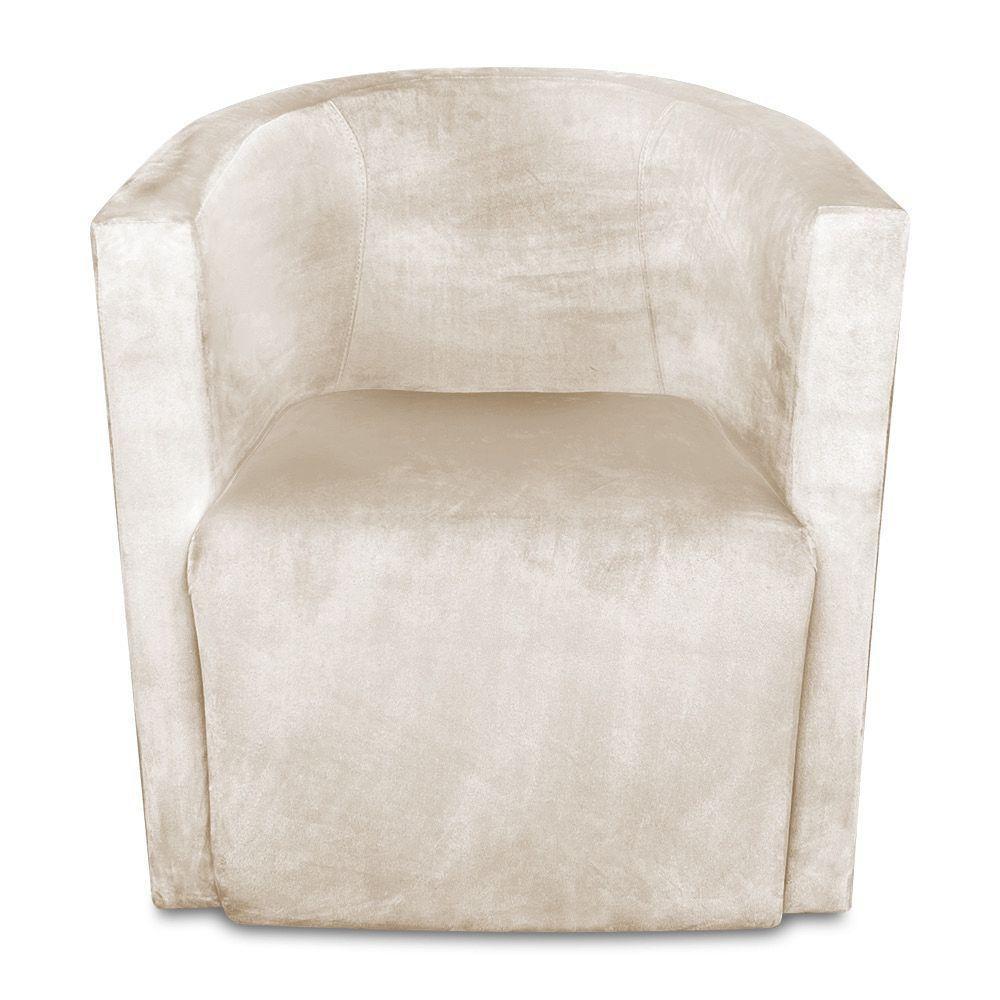 Kit 02 Poltronas Decorativa Lyon Veludo - Pallazio Cor Preto - 4