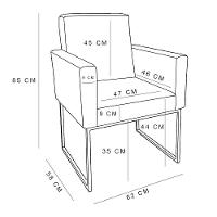 Kit 2 Poltronas Decorativa Nina Suede Azul Marinho Base Metálica Industrial Dourado - Pallazio - 7