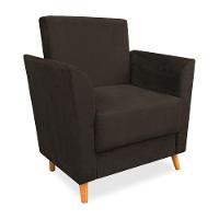 Poltrona De Amamentação Com Puff Flavia Suede Marrom - Pallazio