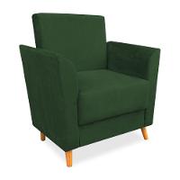 Poltrona De Amamentação Com Puff Flavia Suede Verde - Pallazio