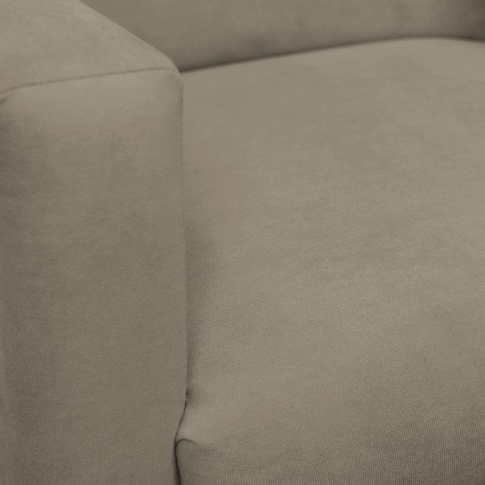 Kit 2 Poltronas Com Puff Redondo Para Sala Nina Cappuccino - 4