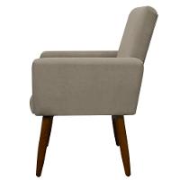 Kit 2 Poltronas Com Puff Redondo Para Sala Nina Cappuccino - 3