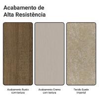 Conjunto Sala De Jantar Madesa Cecilie Mesa Tampo De Vidro Com 4 Cadeiras Rustic/crema/imperial - 8