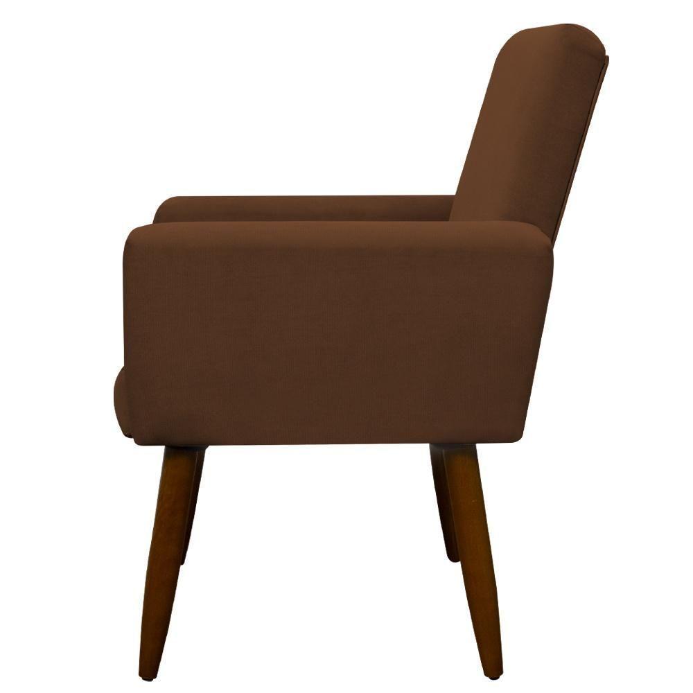 Kit 2 Poltronas Com Puff Redondo Para Sala Nina Cobre - 3