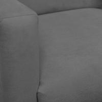 Kit 2 Poltronas Com Puff Redondo Para Sala Nina Cinza