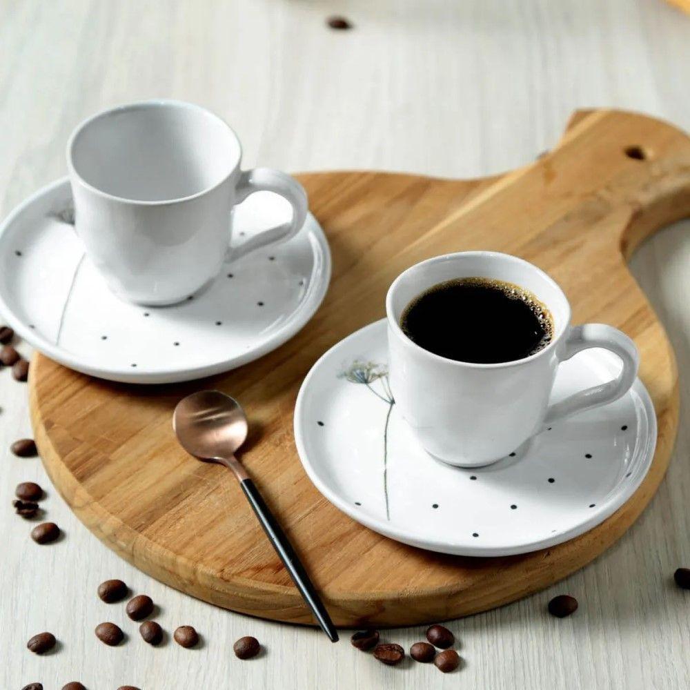 Conjunto De Xícara De Cafezinho Com Pires 06 Peças Bio Floralis Porto Brasil - 3