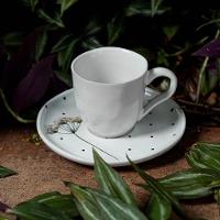 Conjunto De Xícara De Cafezinho Com Pires 06 Peças Bio Floralis Porto Brasil