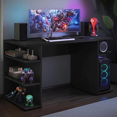Mesa para Computador Gamer Retangular 9409 Moderno em MDF 136cm Preto