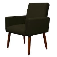 Kit 4 Poltronas Para Sala Pés De Madeira Nina Marrom - 3