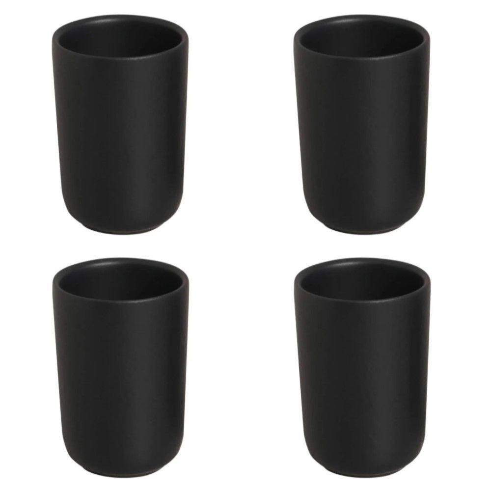 Conjunto Copos Neo 04 Peças 220ml Preto Matte Porto Brasil - 1