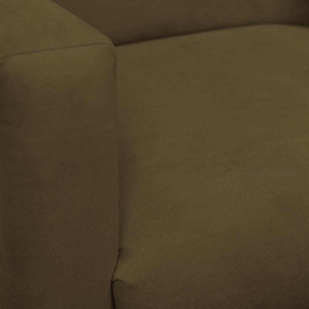 Kit 2 Poltronas Com Puff Redondo Para Sala Nina Claro Marrom Claro - 5