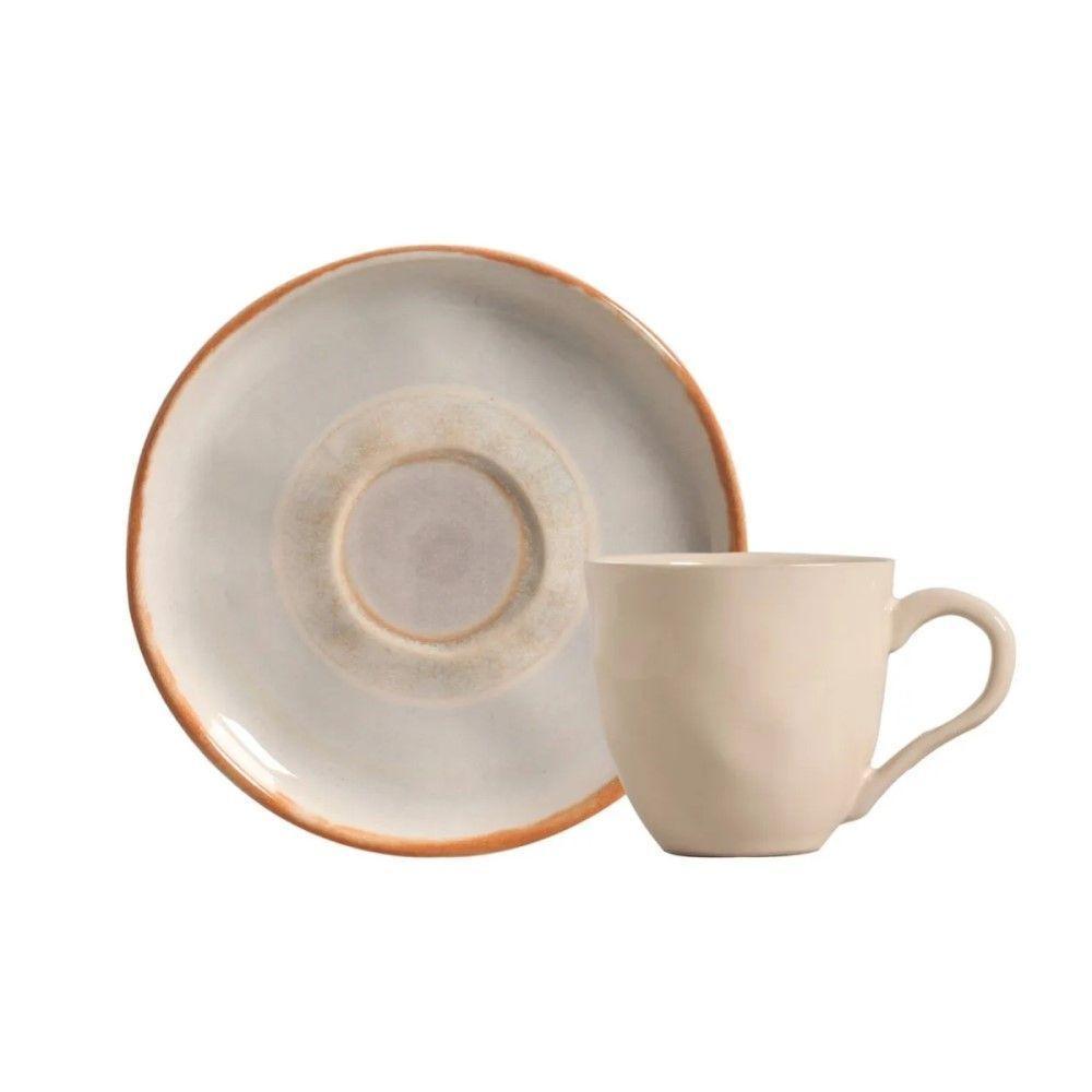 Conjunto De Xícara De Cafezinho Com Pires 06 Peças Bio Tempus Porto Brasil - 2