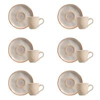 Conjunto De Xícara De Cafezinho Com Pires 06 Peças Bio Tempus Porto Brasil - 1