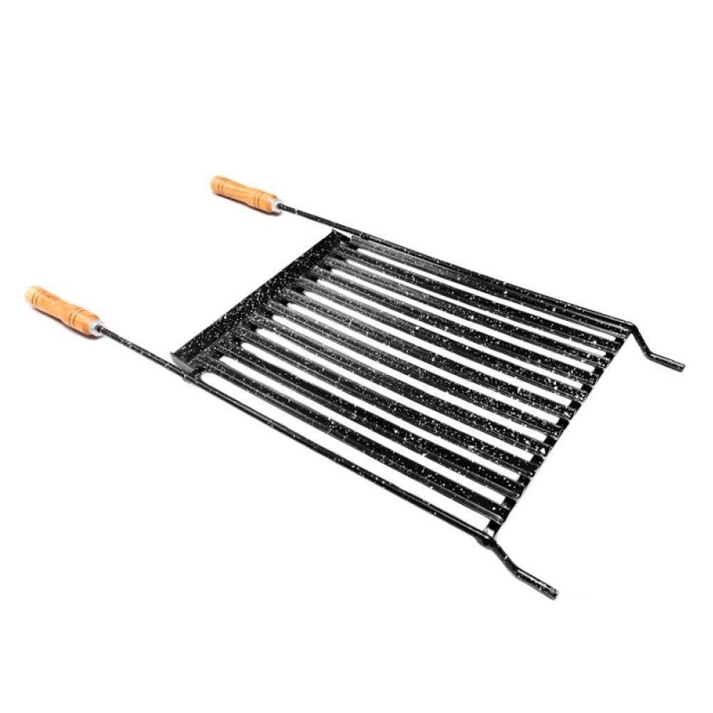 Grelha Para Churrasco Esmaltada Com Coletor De Gordura 85x40 Cm - 1
