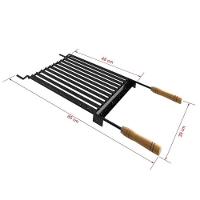 Grelha Para Churrasco Esmaltada Com Coletor De Gordura 85x40 Cm - 2