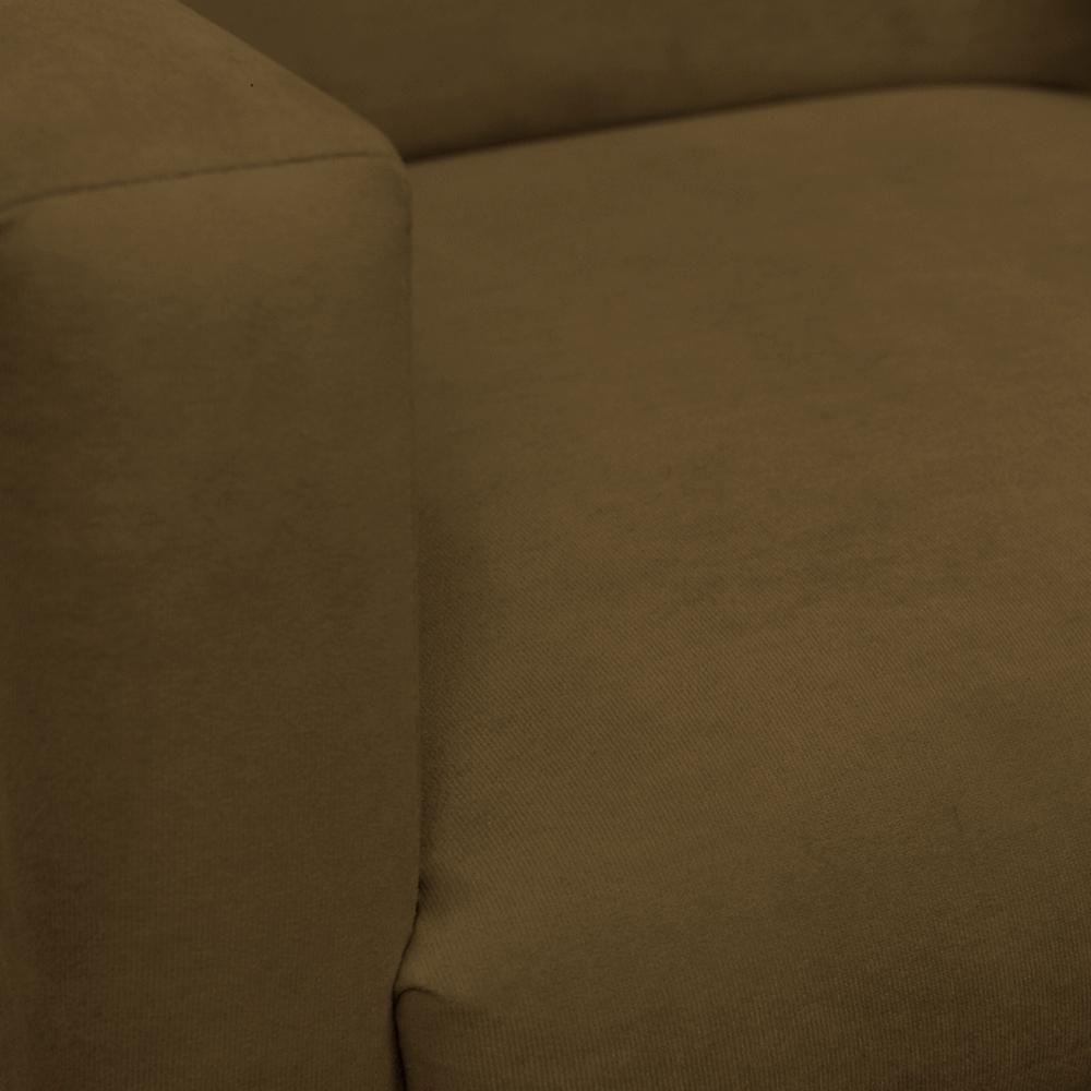 Kit 4 Poltronas Para Sala Pés De Madeira Nina Claro Marrom Claro - 4