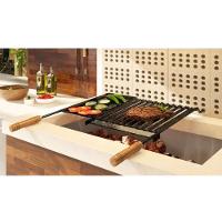 Grelha Para Churrasco Esmaltada Com Chapa Auxiliar E Coletor De Gordura 77x65 Cm - 3