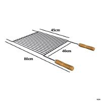 Grelha Para Churrasco Esmaltada Barra Redonda 80x40 Cm - 2