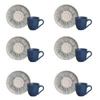 Conjunto De Xícara De Cafezinho Com Pires 06 Peças Bio Elemento Porto Brasil - 1